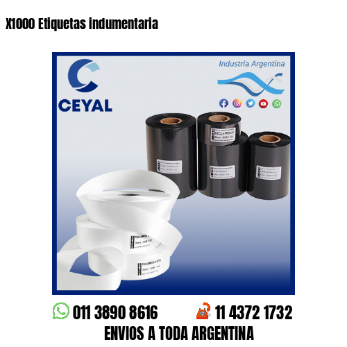 X1000 Etiquetas indumentaria
