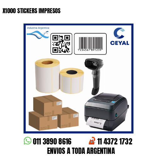 X1000 STICKERS IMPRESOS