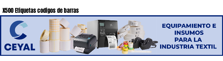 X500 Etiquetas codigos de barras