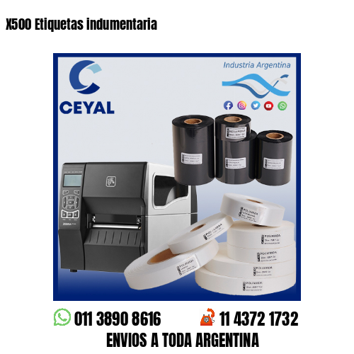 X500 Etiquetas indumentaria
