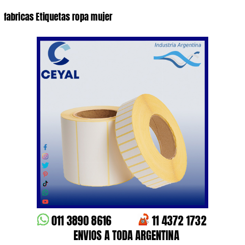 fabricas Etiquetas ropa mujer