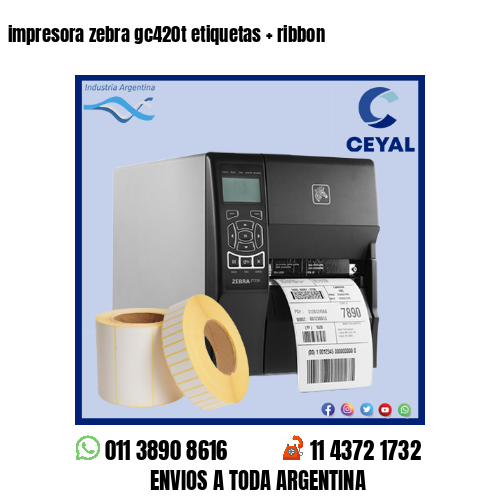 impresora zebra gc420t etiquetas   ribbon