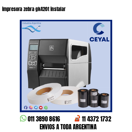 impresora zebra gk420t instalar