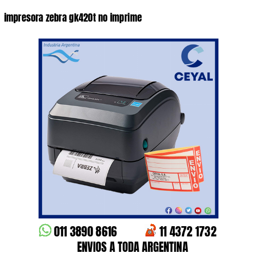 impresora zebra gk420t no imprime