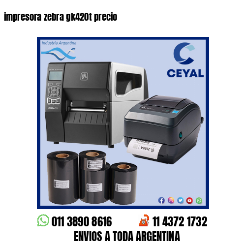 impresora zebra gk420t precio