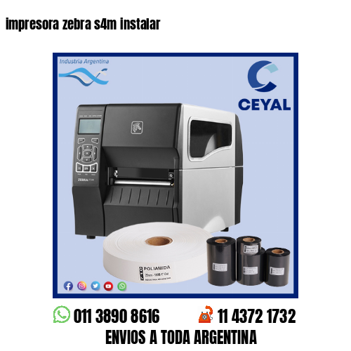 impresora zebra s4m instalar