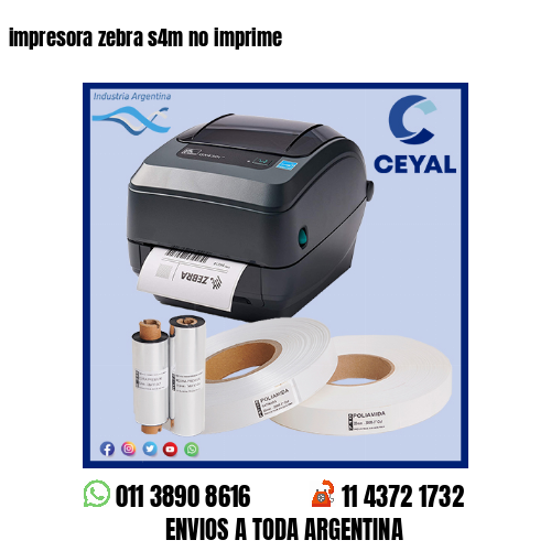 impresora zebra s4m no imprime