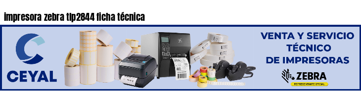 impresora zebra tlp2844 ficha técnica