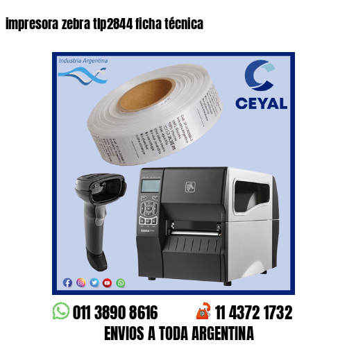 impresora zebra tlp2844 ficha técnica