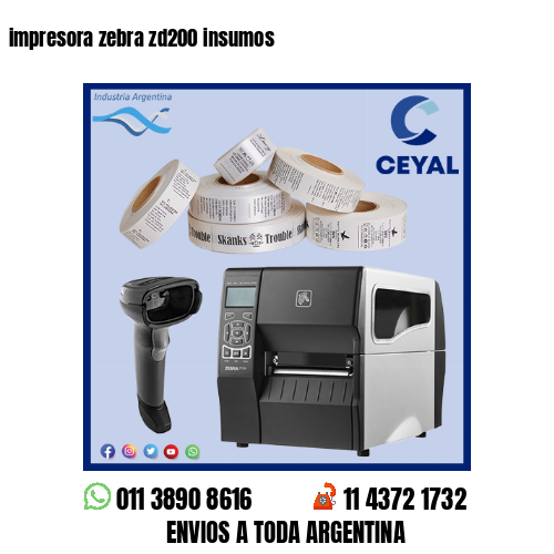 impresora zebra zd200 insumos