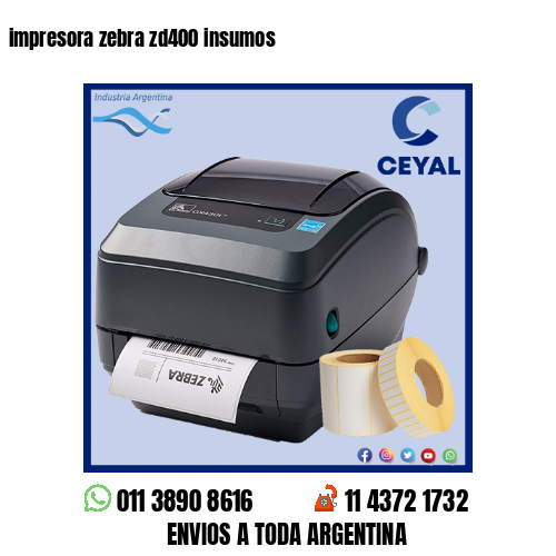 impresora zebra zd400 insumos