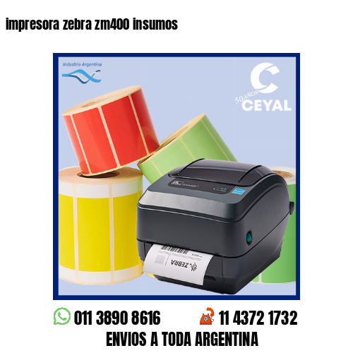 impresora zebra zm400 insumos