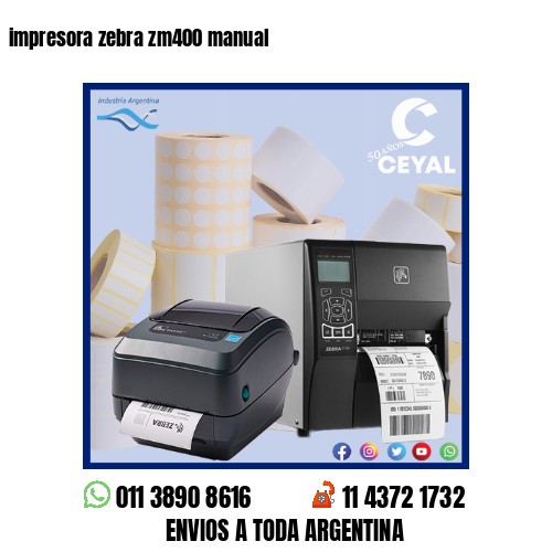 impresora zebra zm400 manual