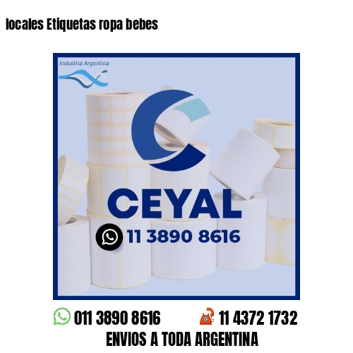 locales Etiquetas ropa bebes
