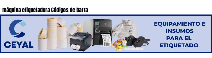máquina etiquetadora Códigos de barra