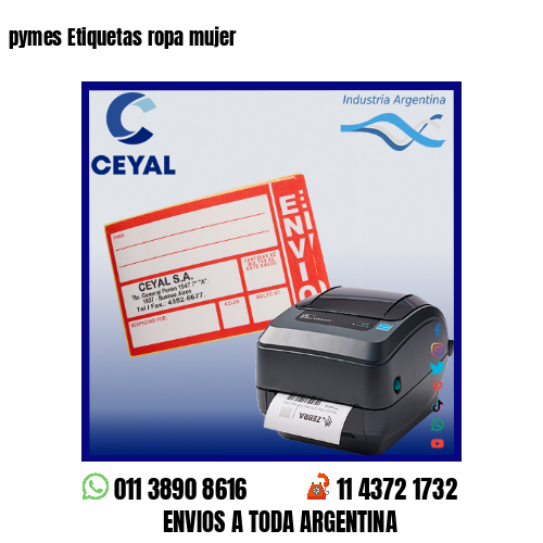 pymes Etiquetas ropa mujer