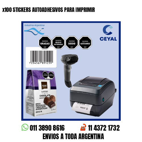 x100 STICKERS AUTOADHESIVOS PARA IMPRIMIR