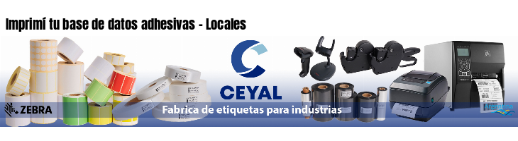 Imprimí tu base de datos adhesivas - Locales