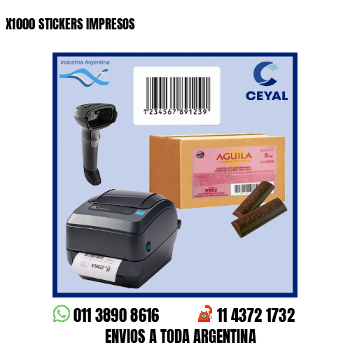 X1000 STICKERS IMPRESOS