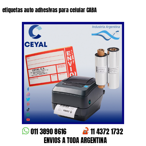 etiquetas auto adhesivas para celular CABA