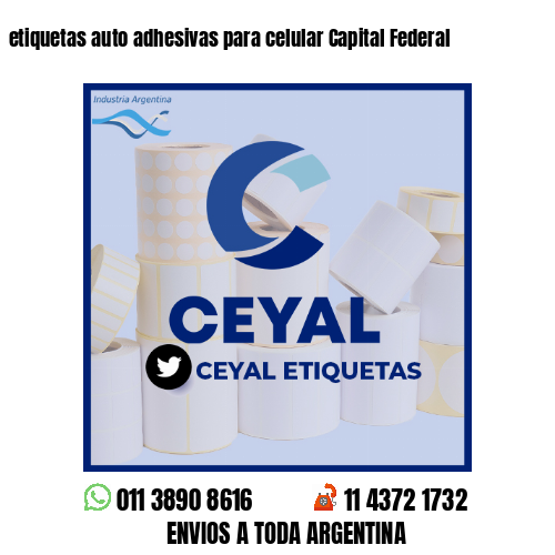 etiquetas auto adhesivas para celular Capital Federal