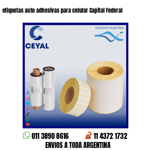 etiquetas auto adhesivas para celular Capital Federal