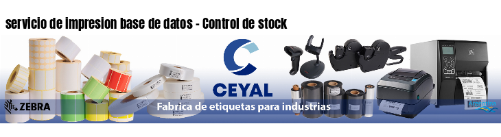 servicio de impresion base de datos - Control de stock