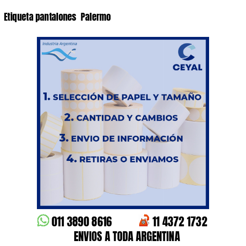 Etiqueta pantalones  Palermo