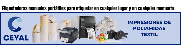Etiquetadoras manuales portátiles para etiquetar en cualquier lugar y en cualquier momento .