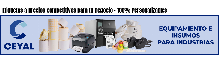 Etiquetas a precios competitivos para tu negocio - 100% Personalizables