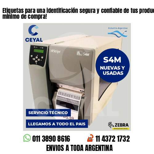 Etiquetas para una identificación segura y confiable de tus productos – Sin mínimo de compra!