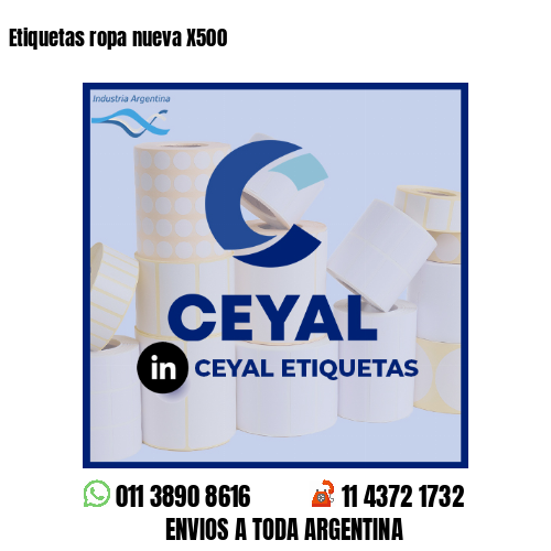 Etiquetas ropa nueva X500