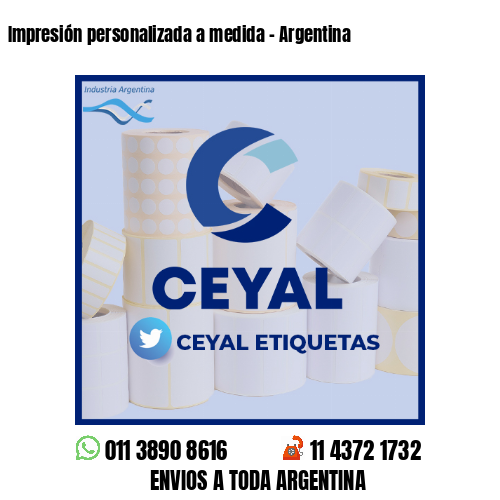 Impresión personalizada a medida - Argentina