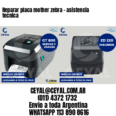 Reparar placa mother zebra - asistencia tecnica