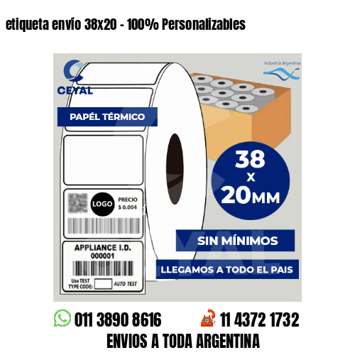 etiqueta envío 38×20 – 100% Personalizables