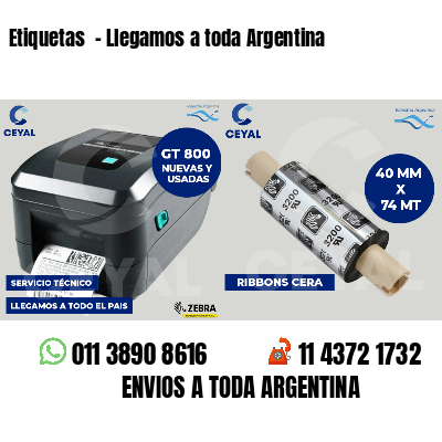 Etiquetas  - Llegamos a toda Argentina