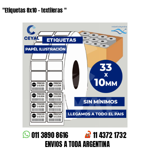 «Etiquetas 8×10 – textileras	«